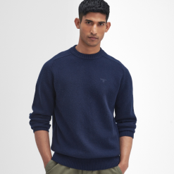 Barbour Grangetown crew neck jumper navy