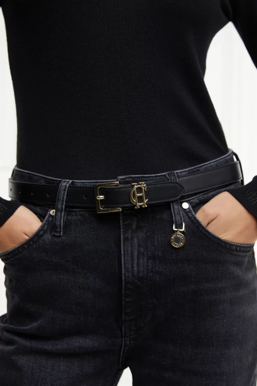 Holland-cooper-Abbot-Leather-Belt-Black-Gold-Ruffords-country-lifestyle