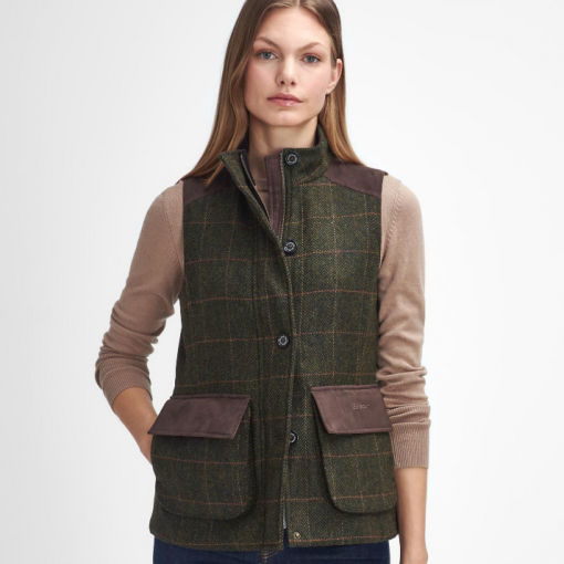 Barbour Glades Wool Gilet Spiced Pumpkin