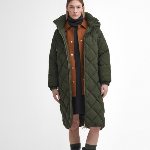 Barbour kirkton Puffer coat olive ancient