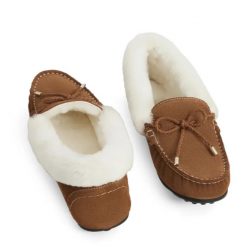 Fairfax and Favor henley tan shearling lined slippers