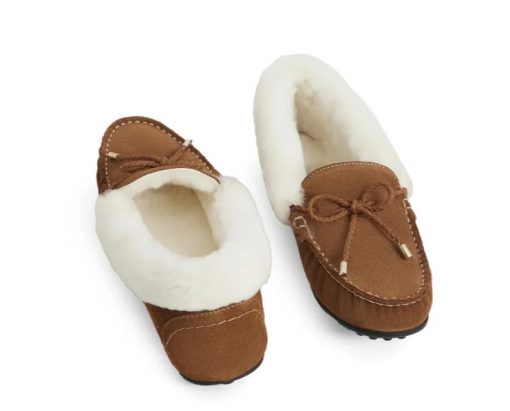 Fairfax and Favor henley tan shearling lined slippers