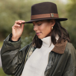 Hicks and brown fairfax and favor waveney dark brown fedora