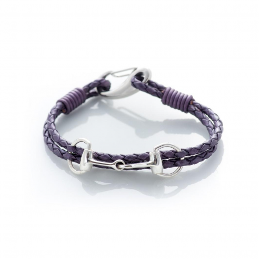 Ruffords-country-lifestyle-store-Exclusive-Equestrian-Sterling-Silver-Snaffle-Leather-Bracelet