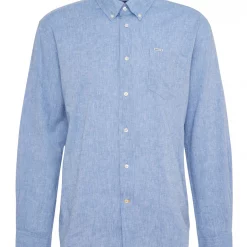 Barbour Nelson Linen Blend Regular Fit Shirt - Blue