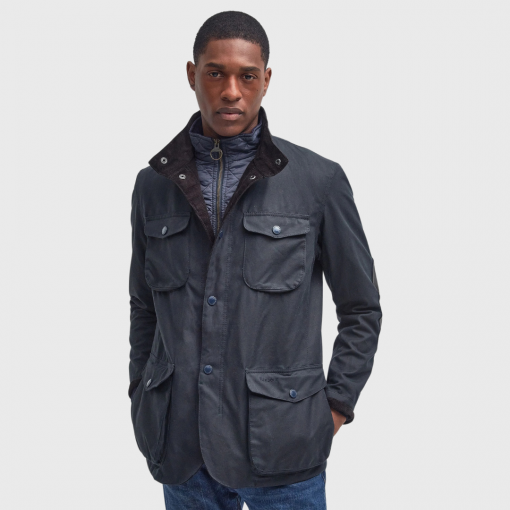 Barbour Ogston Casual Waxed Jacket - Navy