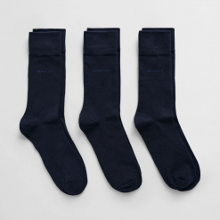 GANT 3-Pack Soft Cotton Socks - Marine