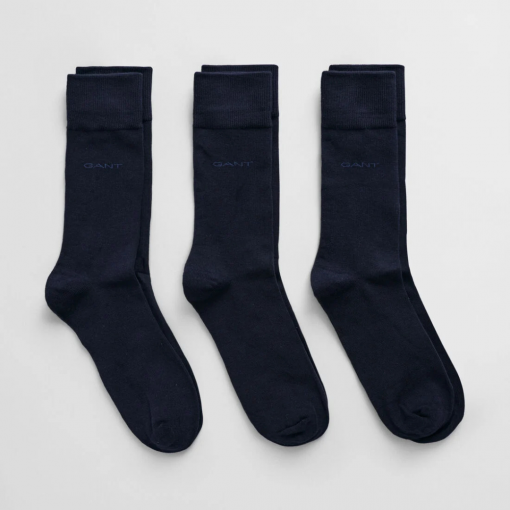 GANT 3-Pack Soft Cotton Socks - Marine