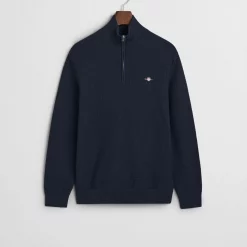 ruffords_country_lifestyle_gant_Textured_Cotton_Half_Zip_Sweater_evening_blue5