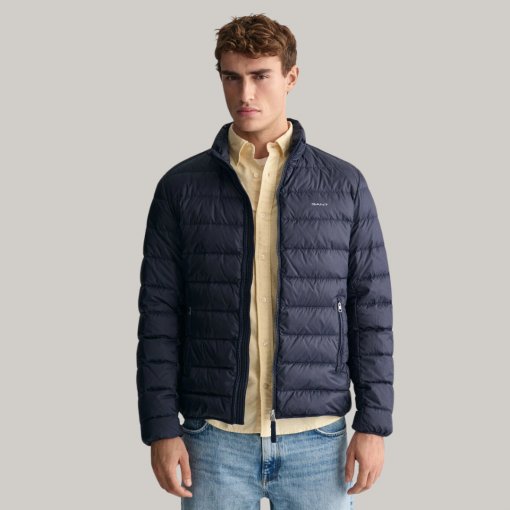 GANT Men's Light Down Jacket - Evening Blue