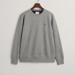 GANT Shield Crew Neck Sweatshirt - Grey Melange