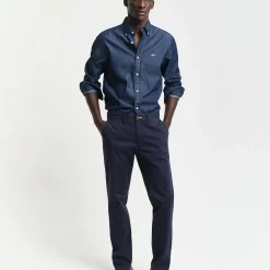 GANT Slim Fit Twill Chinos - Marine