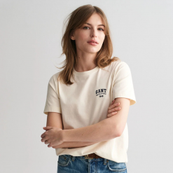 GANT Small Graphic Printed T-Shirt - Cream