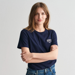 GANT Small Graphic Printed T-Shirt - Navy