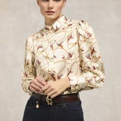 Holland-Cooper-Isla-Satin-Shirt-Off-White-Pheasant-Ruffords-country-lifestyle-store 4