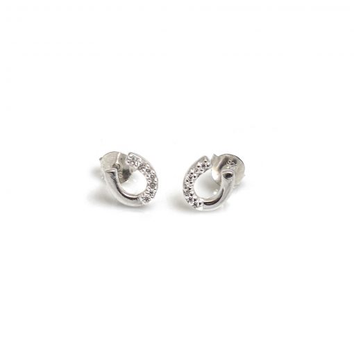 ruffords-country-lifestyle-hiho-silver-cz-and-sterling-silver-horseshoe-stud-earrings-clear